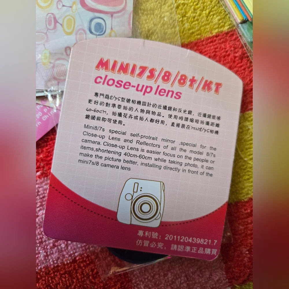 Fujifilm Instax Mini 8 Accessories Close-Up Bunny Lens Filters Frames Kit